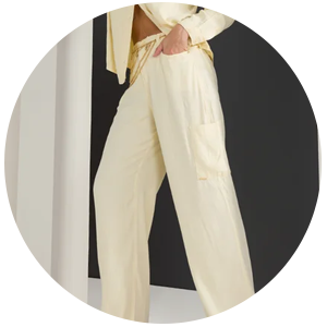 calca feminina wide leg amarela png2