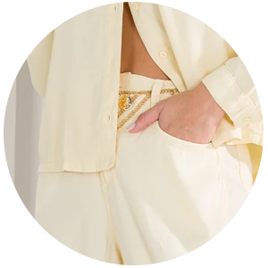 calca feminina wide leg amarela png4