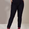 01 calca feminina jeans skinny plus tradicional azul 46