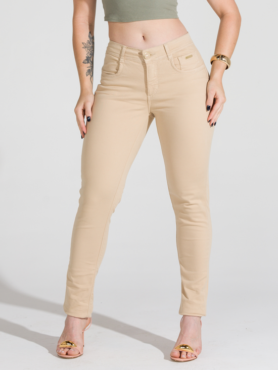 Calça Feminina Jeans Skinny Collors Modeladora (Caramelo)