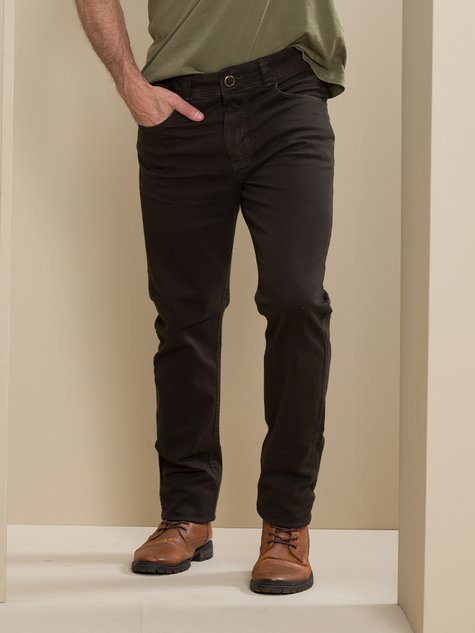 05 calca masculina jeans slim color confort cru 46