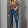 04 calca feminina jeans skinny modeladora azul 40