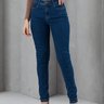 01 calca feminina jeans cigarrete skinny escura azul 42