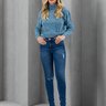01 calca feminina jeans skinny safira destroyed azul 42