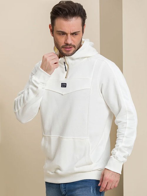 01 blusao de moletinho masculino meia estacao mescla pp