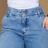 02 calca feminina jeans cigarrete slouchy cos alto azul 38