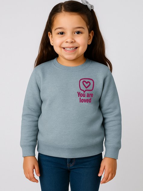 Blusa de Moletom Infantil Unissex Sem Capuz (Azul) - Main Image