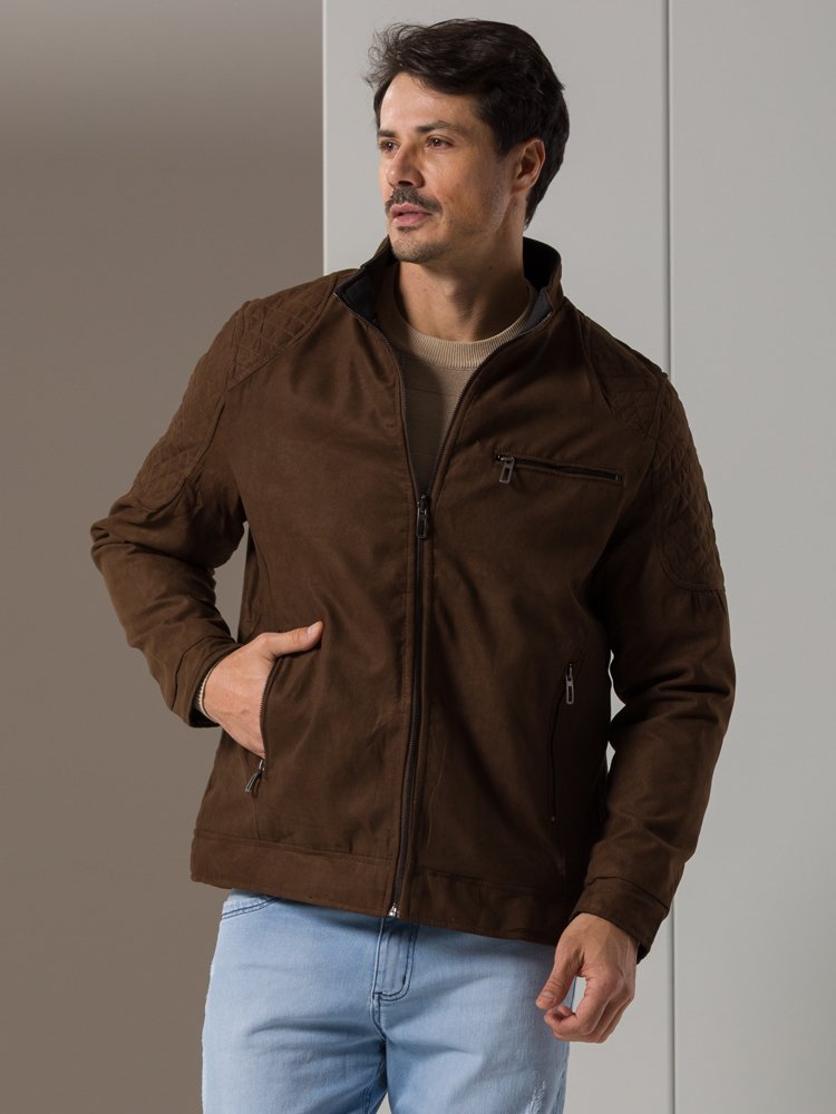 Jaqueta Masculina Camurça Dupla Face (Marrom)