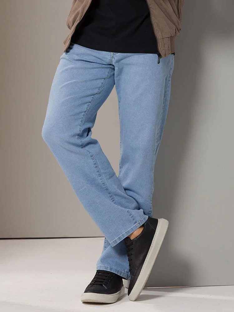 Calça Masculina Jeans Reta Diferenciada (Azul)