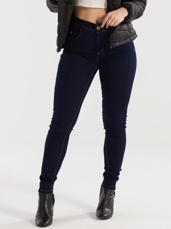 Calça Feminina Jeans Skinny Modeladora (Azul)