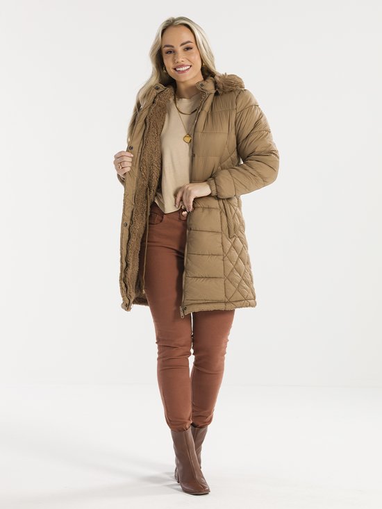 Sobretudo Feminino Nylon Matelassê Forrado (Capuccino)