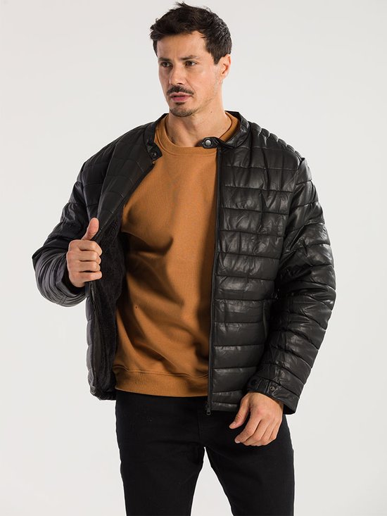 Jaqueta Masculina Couro Sintético Impermeável