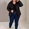 10 jaqueta feminina plus size nylon impermeavel preto g3