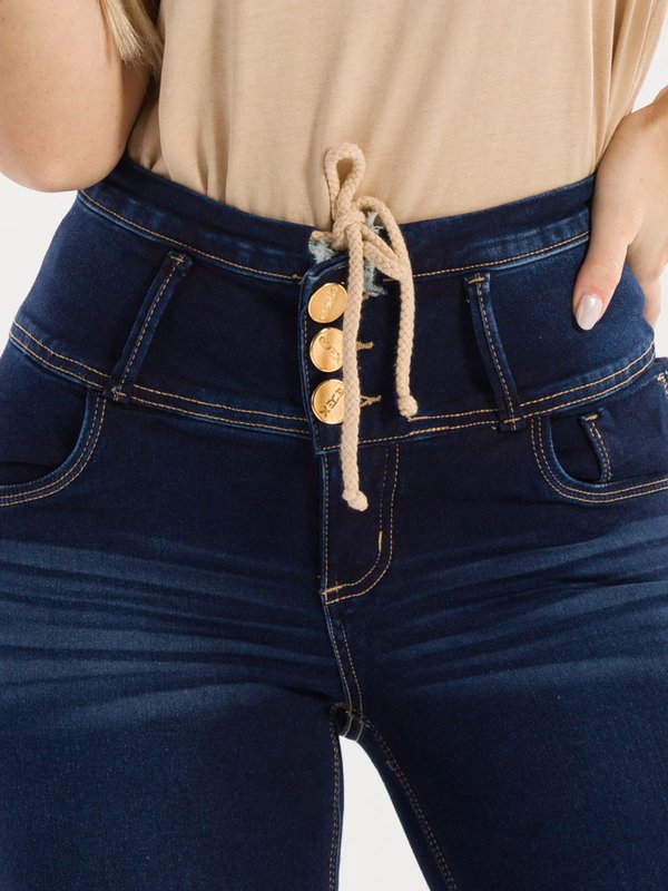 Calça Feminina Jeans Skinny Efeito Lipo Calça Feminina Jeans Skinny Efeito Lipo