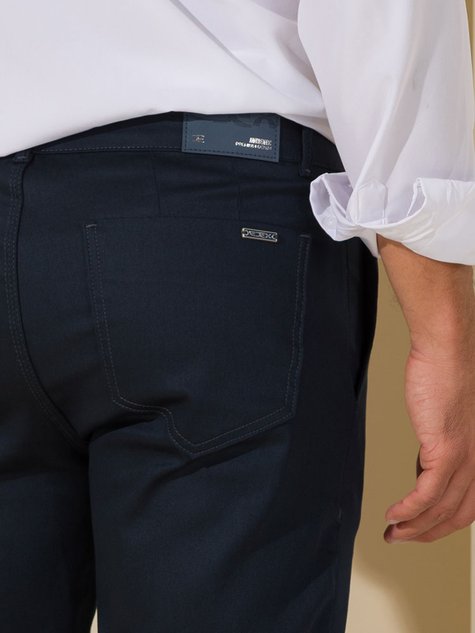 09 bermuda masculina sarja sport fino nao desbota azul marinho 36