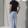05 calca masculina jeans gusttavo bolso utilitario azul 40