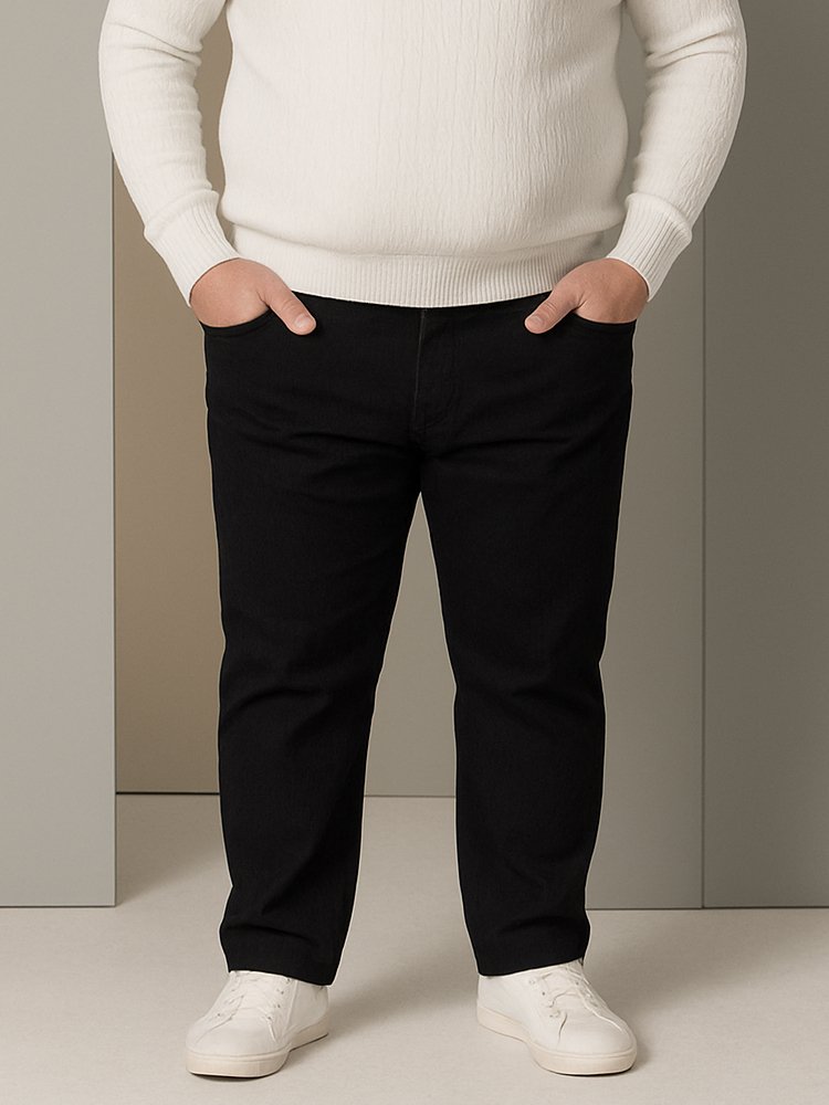 Calça Masculina Jeans Tradicional Black Plus (Preto)