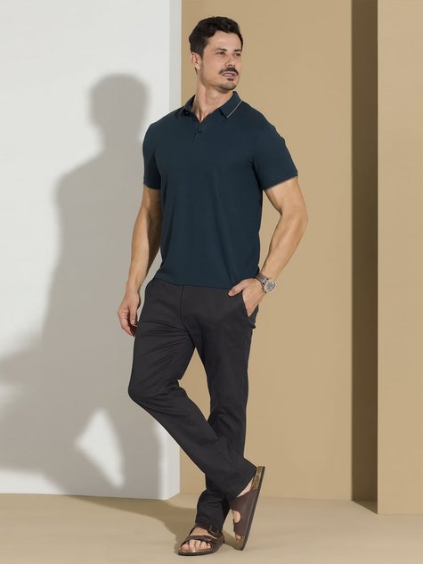 02 calca masculina sarja sport fino nao desbota grafite 40