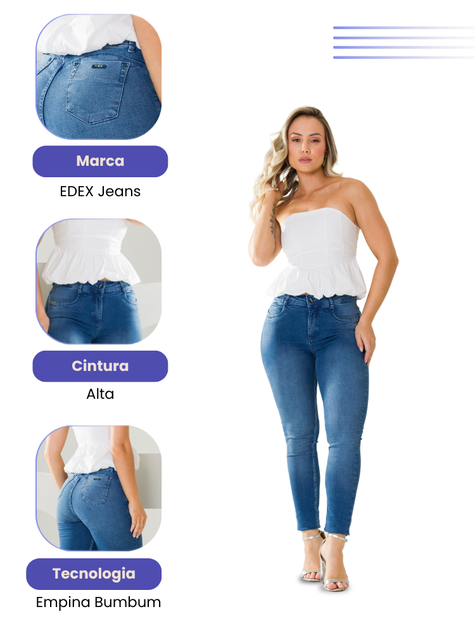 03 calca feminina jeans skinny lycra modeladora