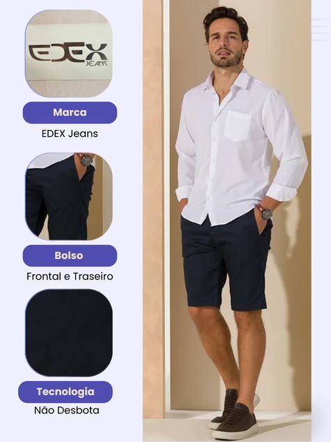 10 bermuda masculina sarja sport fino nao desbota