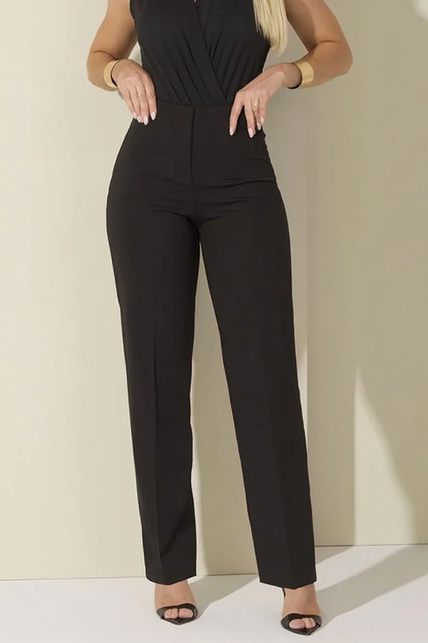 Calça Feminina de Alfaiataria Reta sem Bolsos Calça Feminina de Alfaiataria Reta sem Bolsos