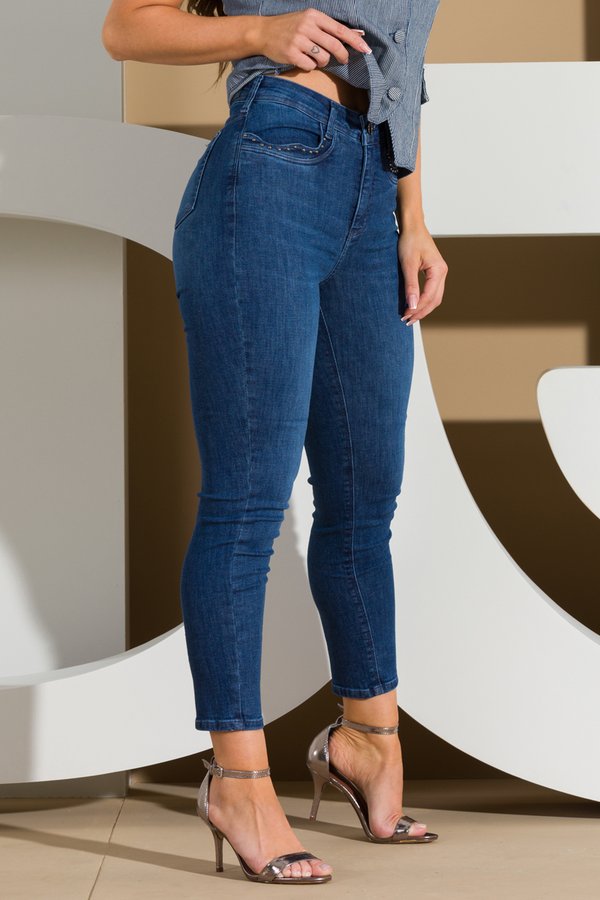 Calça Feminina Jeans Cropped Juliana Calça Feminina Jeans Cropped Juliana