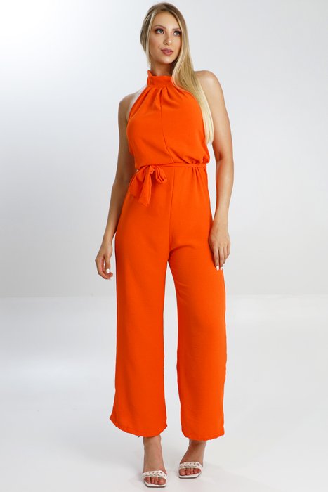 01 macacao feminino longo wide leg frente unica preto un