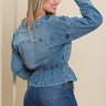 04 jaqueta feminina jeans elastico na cintura azul gg