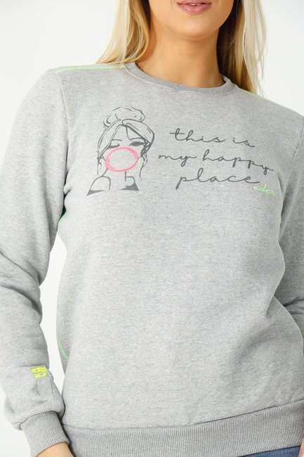 08 moletom feminino estampado gola careca mescla g1