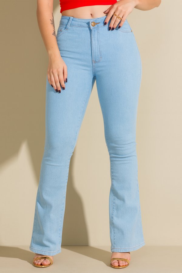 Calça Feminina Jeans Flare Tex Denim Calça Feminina Jeans Flare Tex Denim
