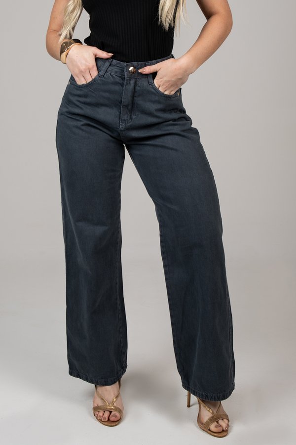 Calça Feminina Jeans Wide Leg Pantalona Tex Denim Calça Feminina Jeans Wide Leg Pantalona Tex Denim