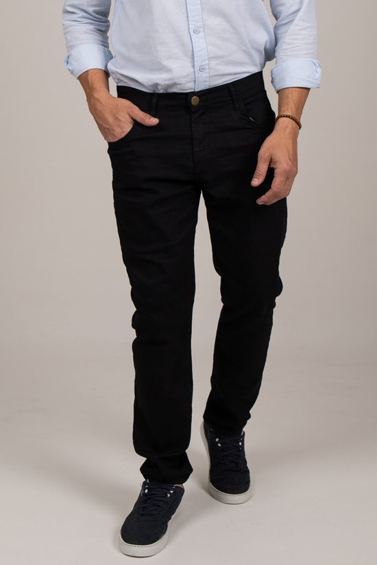 Calça Masculina Sarja Slim Tex Denim (Preto)