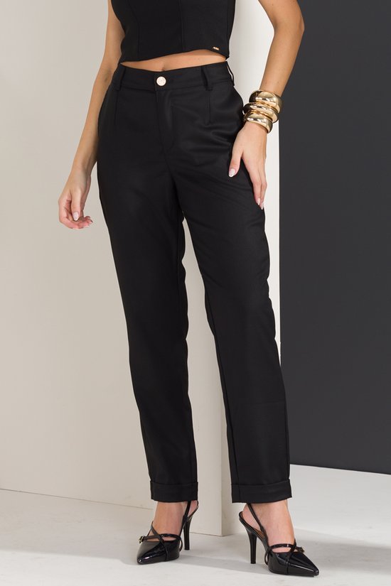 Bolso Faca CalCa Social Feminina Cintura Alta Preta Calça Feminina