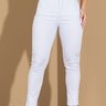 03 calca feminina sarja skinny cintura alta branco 38