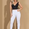 05 calca feminina sarja skinny cintura alta branco 38