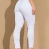 06 calca feminina sarja skinny cintura alta branco 38