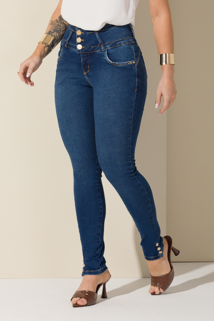 09 calca feminina jeans skinny efeito lipo