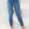 01 calca feminina jeans cropped safira puidos azul 34
