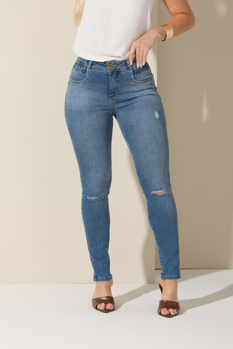 70 calca feminina jeans skinny destroyed