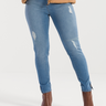 10 calca feminina jeans cropped ziper na barra