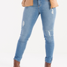 11 calca feminina jeans cropped ziper na barra