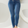 67 calca feminina jeans skinny barra desfiada