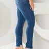 71 calca feminina jeans skinny barra desfiada
