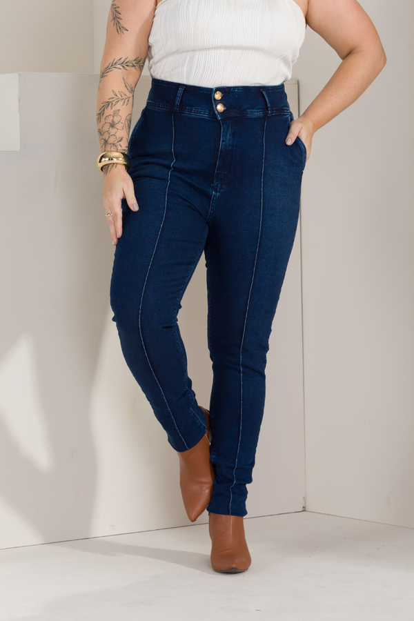 Calça Feminina Jeans Skinny Pespontada