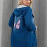 08 jaqueta feminina jeans oversized borboleta