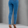 64 calca feminina jeans skinny pespontada