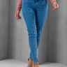66 calca feminina jeans skinny pespontada