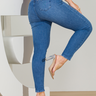 09 calca feminina jeans skinny cos ajustavel