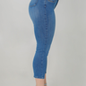 02 calca feminina jeans capri modeladora niina azul 36