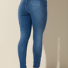 11 calca feminina jeans skinny cordao no cos